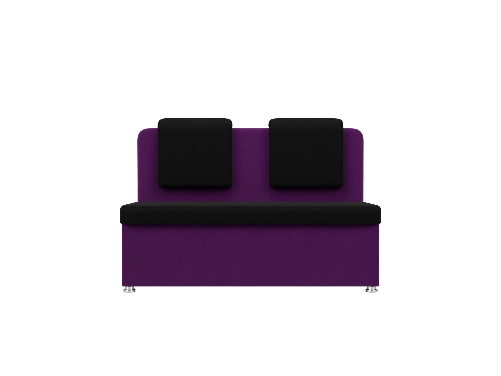 Кухонный прямой диван Маккон 2-х местный Черный, Фиолетовый, ЛДСП кухонный прямой диван маккон 2 х местный фиолетовый лдсп