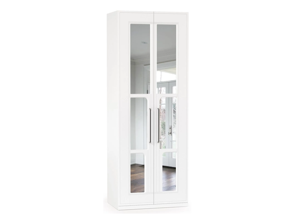 Вестра с зеркалом белый шагрень Шкафы Белый, МДФ, Зеркало шкаф для одежды амели с зеркалом белый глянец белый мдф зеркало лдсп