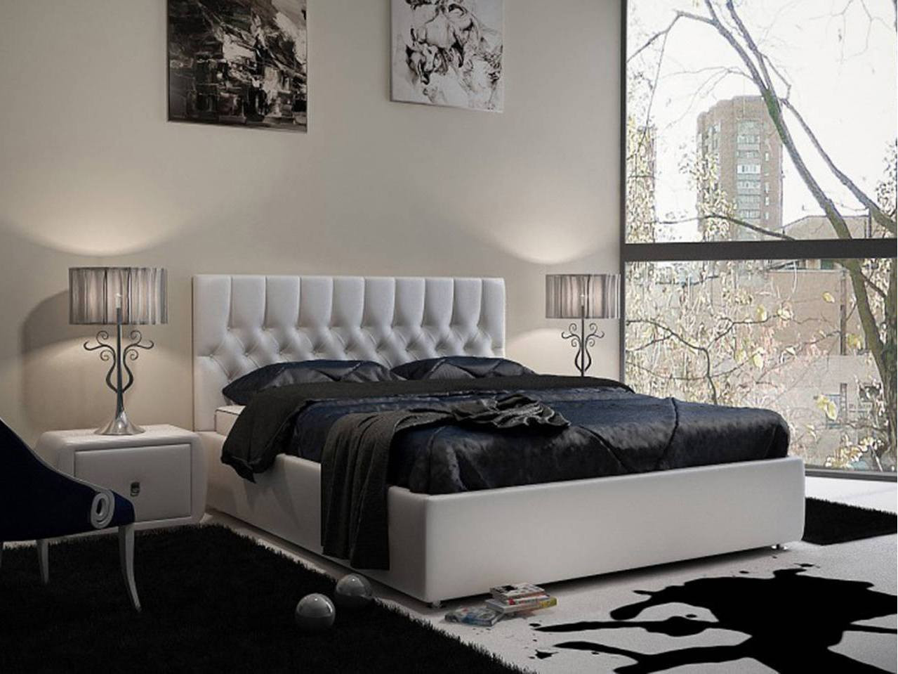 Кровать Манго (160х200) Белый, ЛДСП, Фанера кровать биржит 160х200 белый лдсп фанера