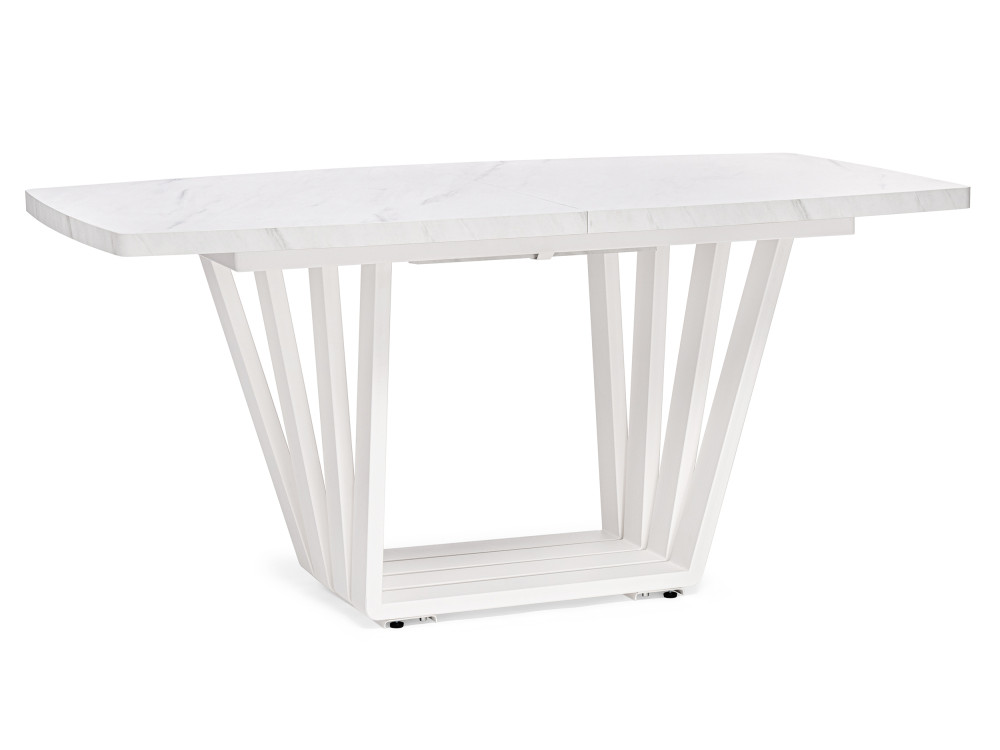 Эудес мрамор леванто белый / белый Стол деревянный Белый, Металл габбро 140х80х76 белый мрамор белый стол деревянный белый металл