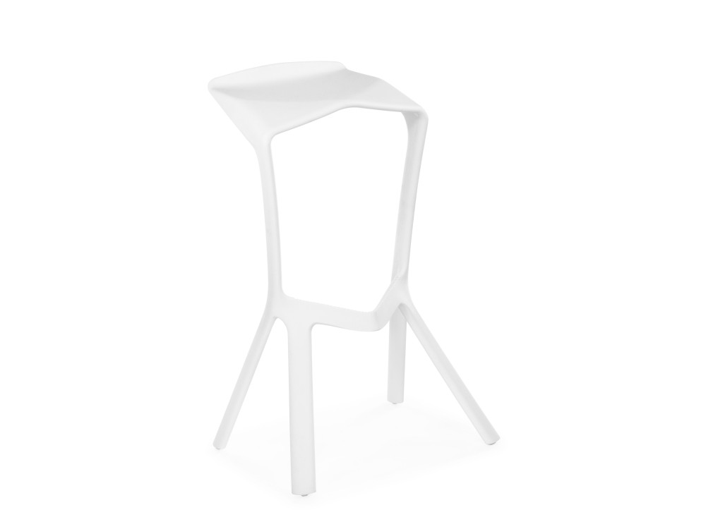 Барный стул Mega white Барный стул Белый, Пластик volt white барный стул белый металл