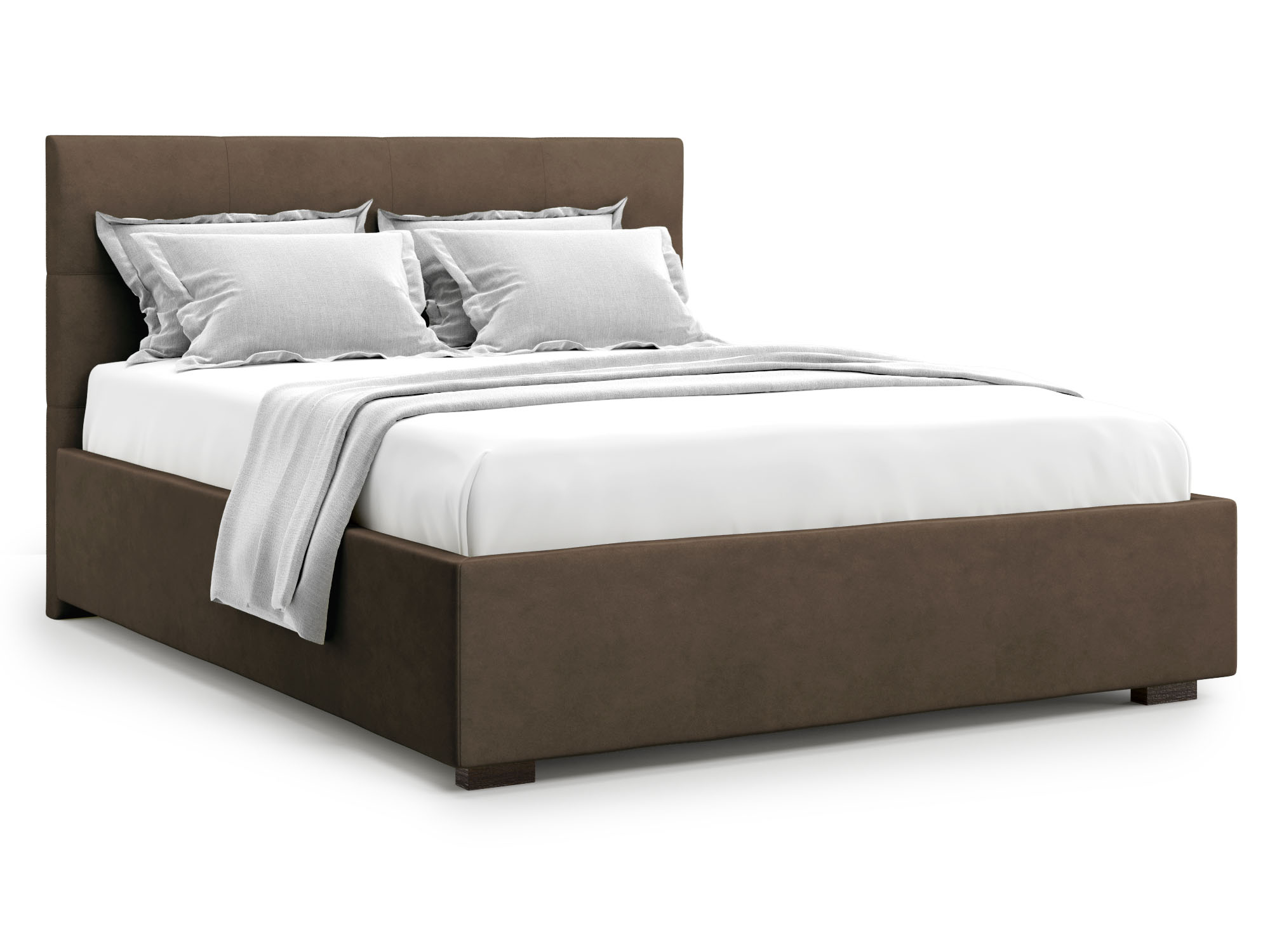 Кровать Garda без ПМ (160х200) Шоколадный, ДСП кровать с пм garda 160х200 коричневый дсп