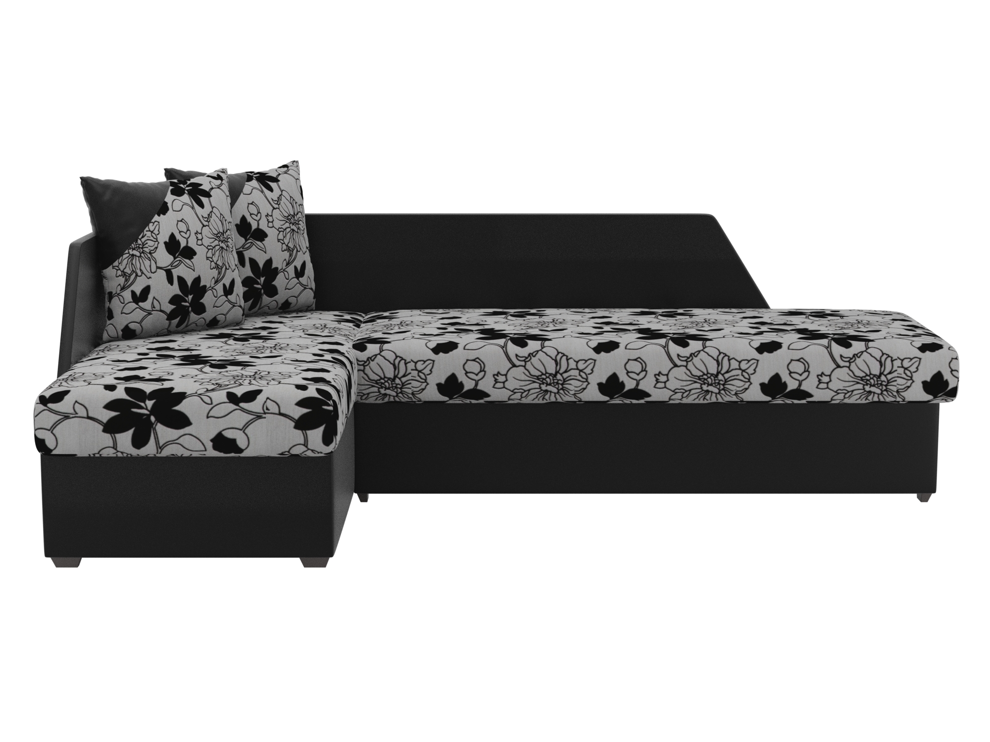 Кухонный угловой диван Андора Левый Бежевый, Черный, ЛДСП кухонный угловой диван мебелико кристина эко кожа бело черный левый