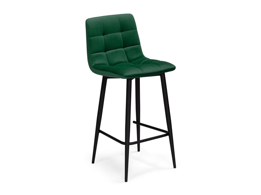 Чилли К зеленый / черный Барный стул Черный, Металл барный стул signal chic h 2 velvet зеленый черный
