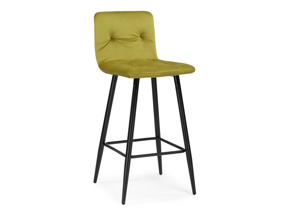 Stich khaki Барный стул Черный, Металл orion зеленый барный стул зеленый пластик хромированный металл