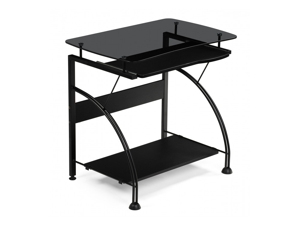 vesta black стол черный металл лдсп Glen black Компьютерный стол Черный, Металл, ЛДСП