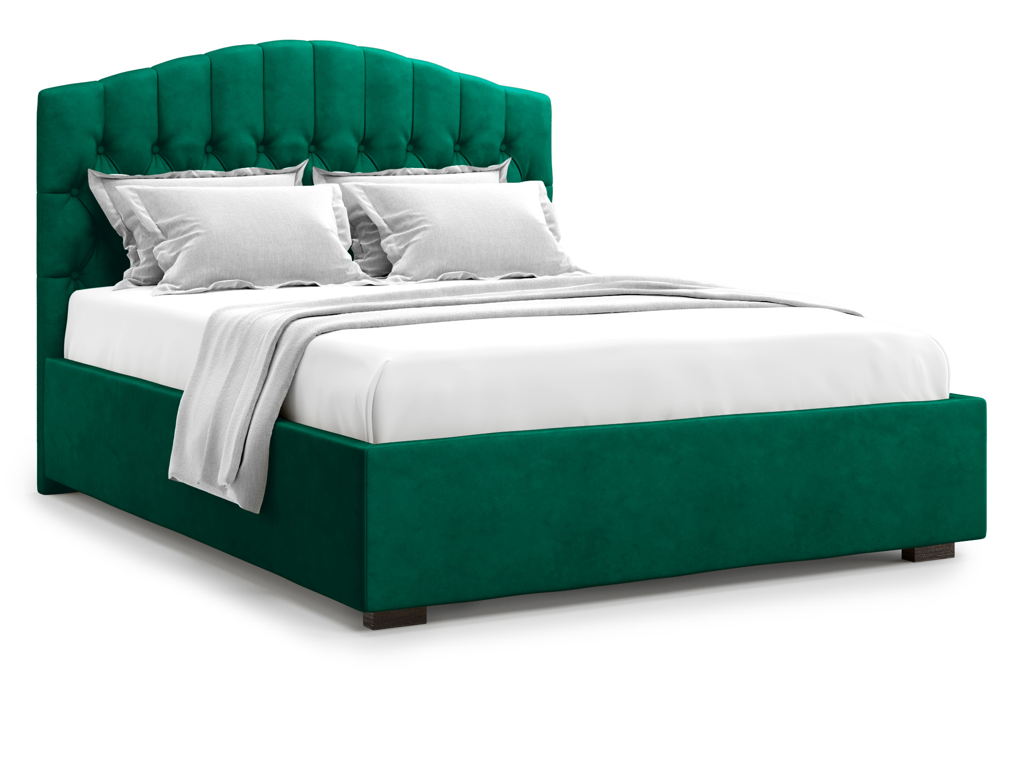 Кровать Lugano без ПМ (160х200) Зеленый, ДСП кровать с пм lugano 160х200 зеленый дсп
