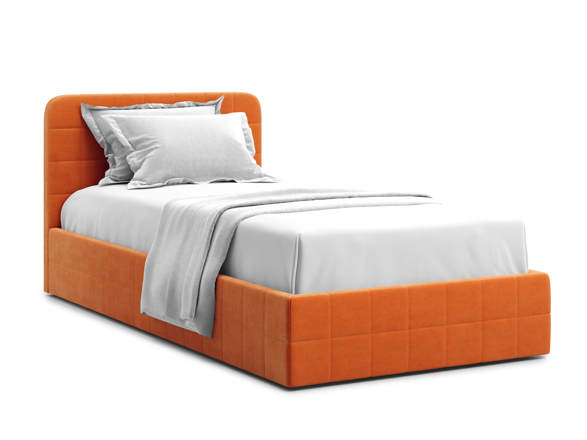 Кровать Adda 120 Velutto 27 Оранжевый, Массив, ДСП кровать пантеон с пм 170×190 см эко деревянный каркас 1 ящик велюр velutto 04