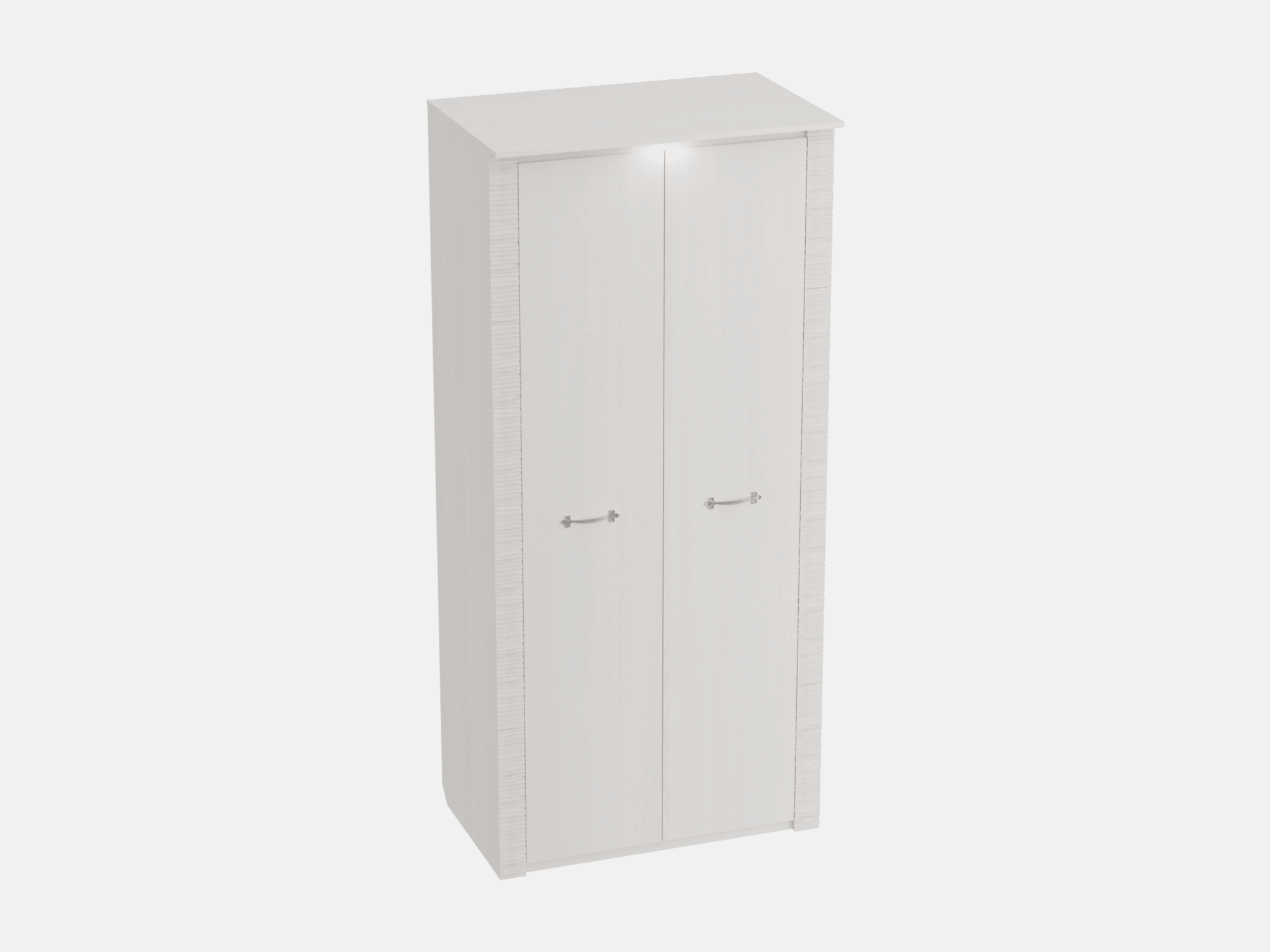 Элана спальня Шкаф 2-дверный, бодега (Бодега белая) Белый, МДФ, ЛДСП элана тумба прикроватная бодега бодега белая белый мдф лдсп