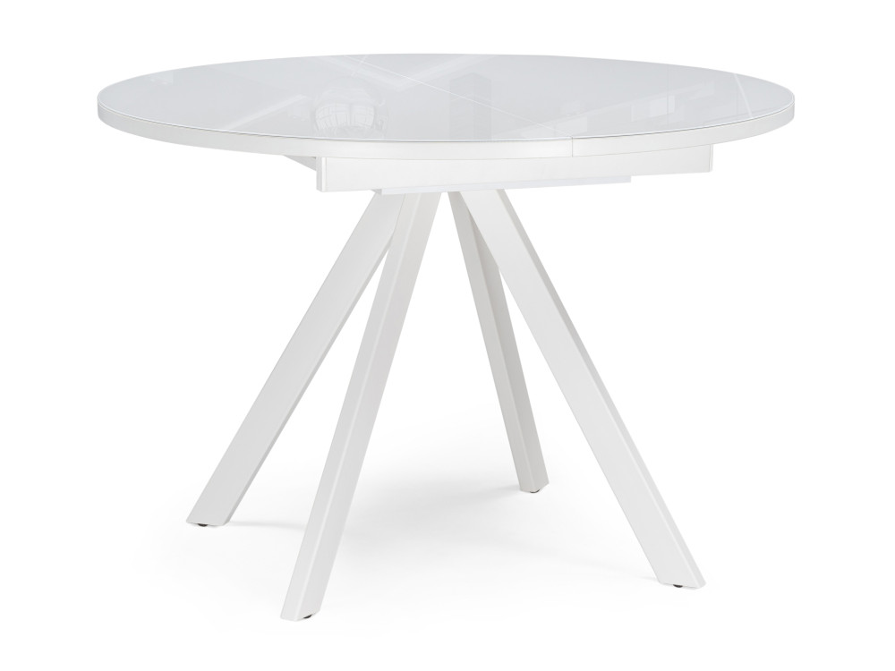 Трейси 100(140)х75 белый Стол стеклянный Белый, Металл horns 140 super white стол стеклянный super white мдф металл
