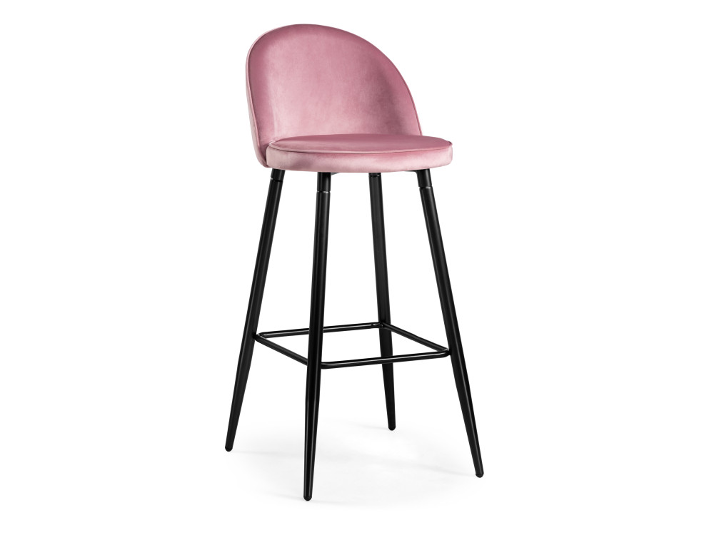 Dodo 1 pink with edging / black Барный стул Розовый, Окрашенный металл chio dark blue black барный стул черный окрашенный металл