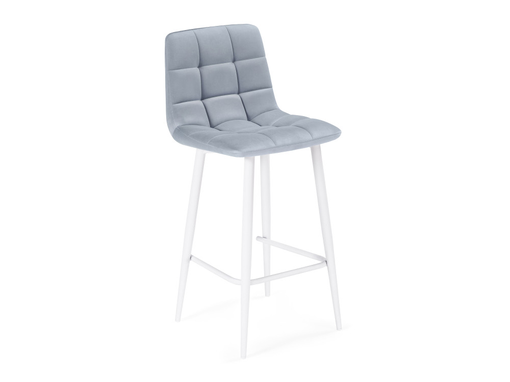 Чилли К светло-серый / белый Барный стул Белый, Металл чилли к голубой белый стул белый металл