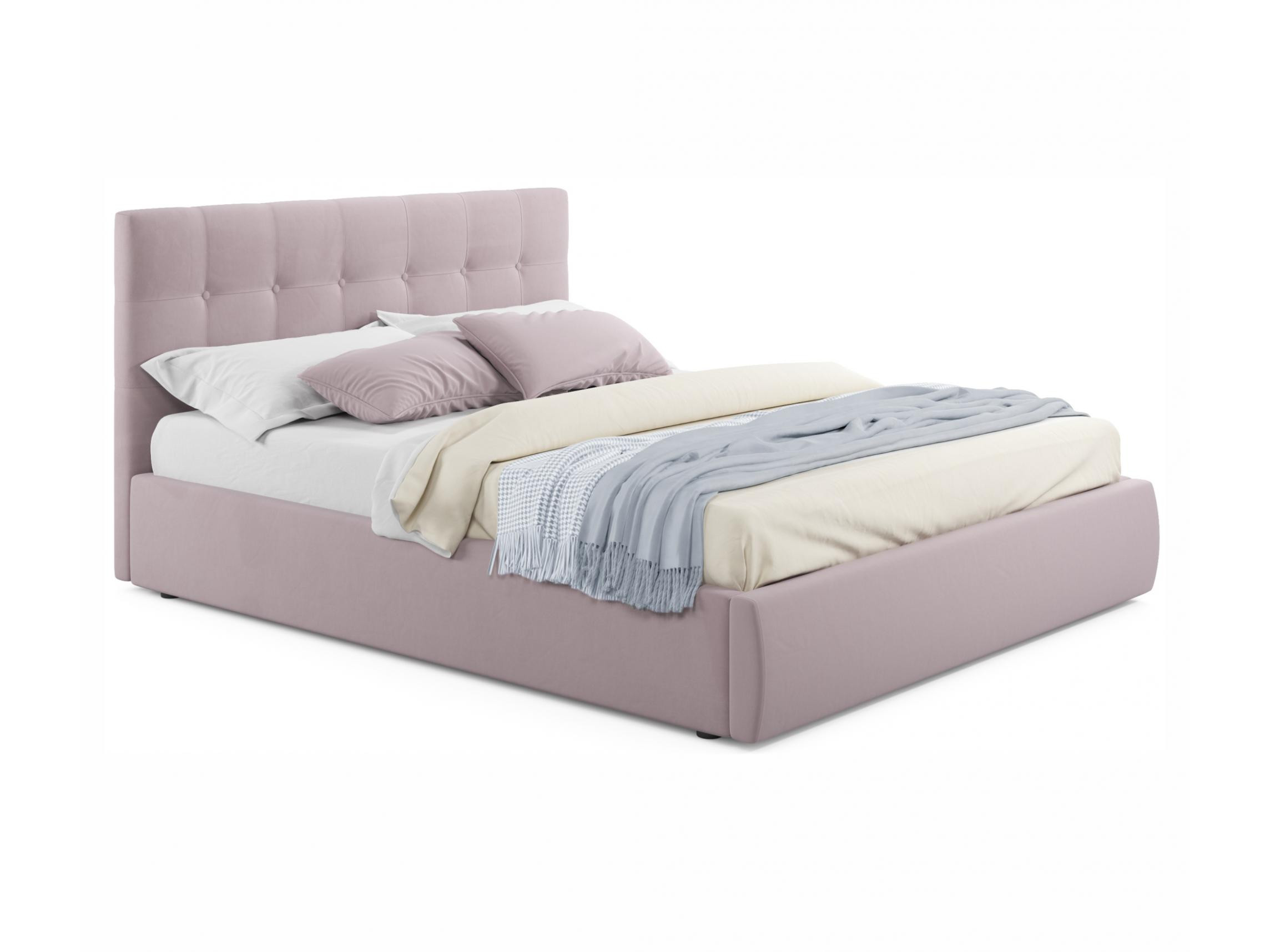 Мягкая кровать Selesta 1600 лиловая с подъемным механизмом лиловый, Фиолетовый, Велюр, ДСП