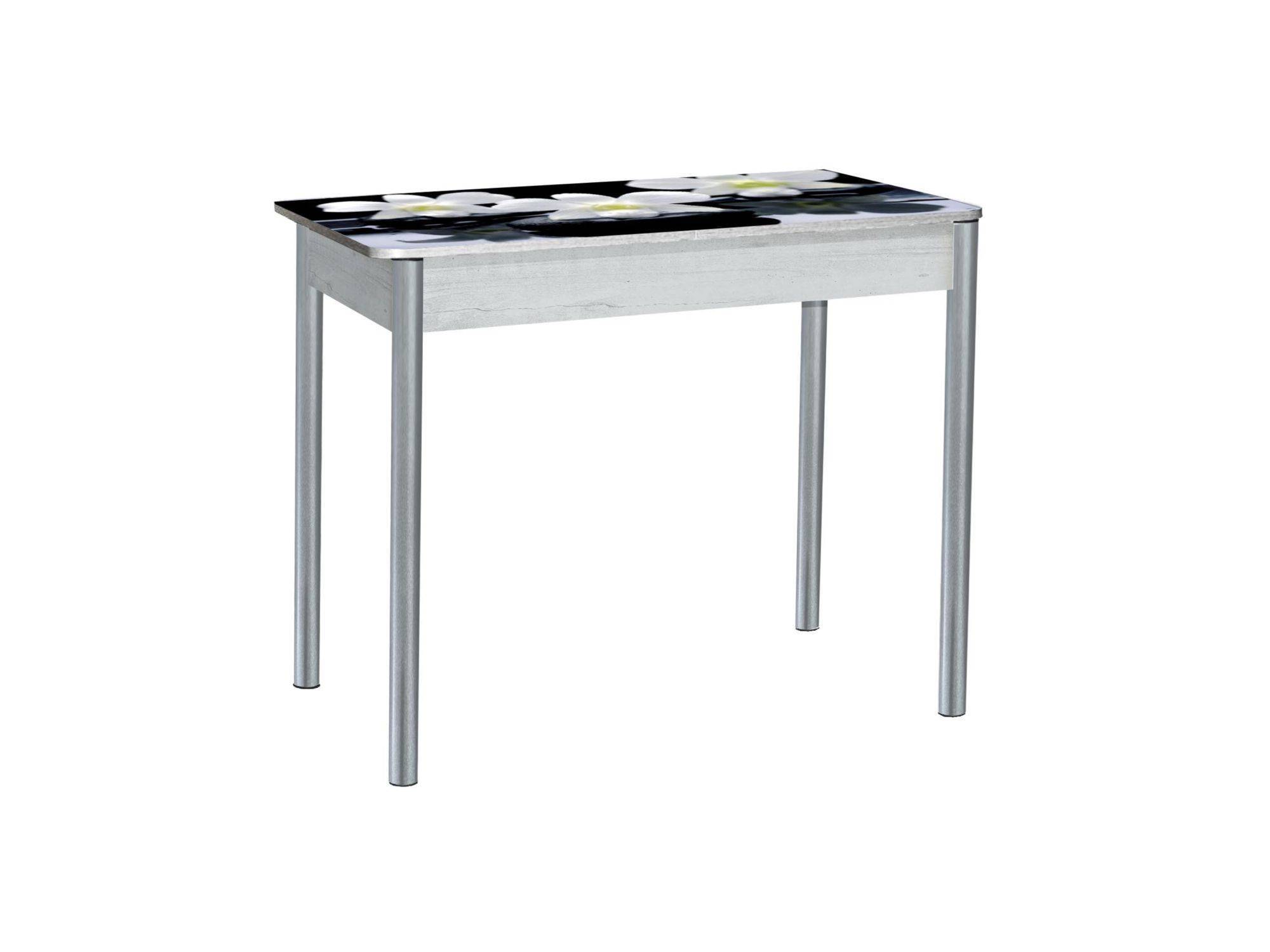 Стол обеденный раздвижной Нью йорк фотопечать / бетон белый Орхид стол обеденный раздвижной нью йорк бетон пайн темный опора круглая серебристый металлик серый лдсп