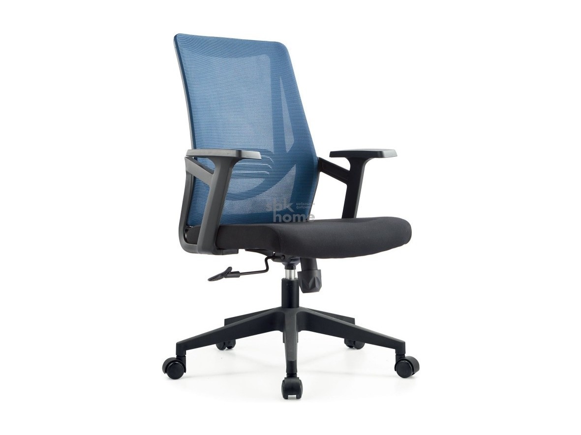 Кресло офисное,вращающееся LJ-2201В BLUE+BLACK (610*500*1070), LJ-2201В BLUE+BLACK ИМП