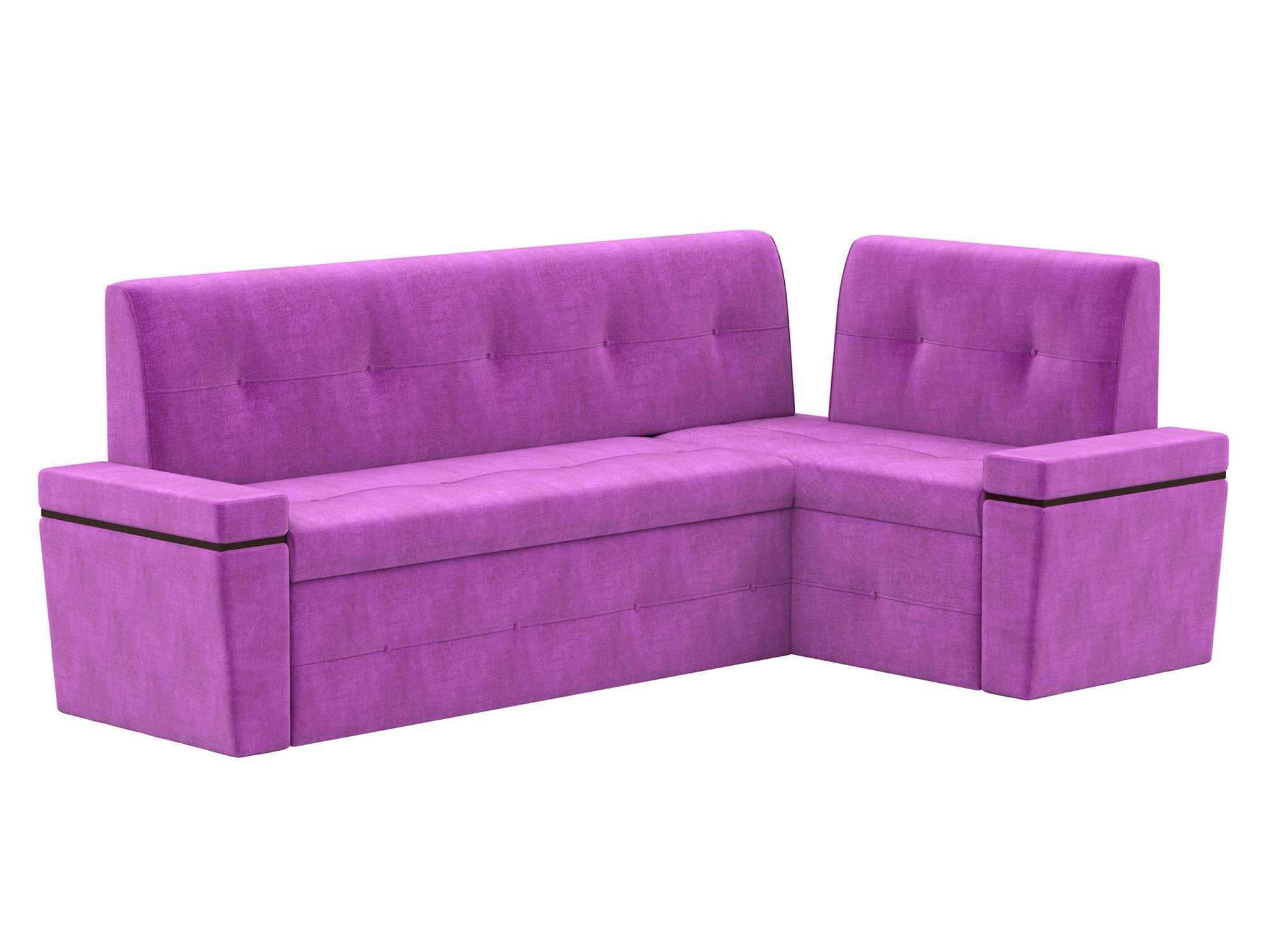 кухонный диван артмебель деметра эко кожа бежевый Кухонный диван Деметра Правый Фиолетовый, Фанера