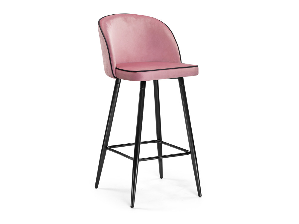 Zefir pink Барный стул Черный, Металл dodo 1 pink with edging black барный стул розовый окрашенный металл