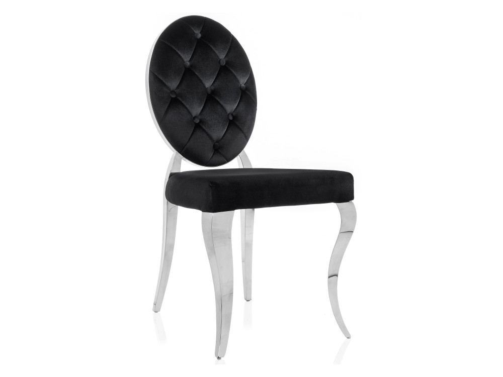 стул для посетителей рс00м черный каркас ткань черная Odda черный Стул Серый, Хромированный металл