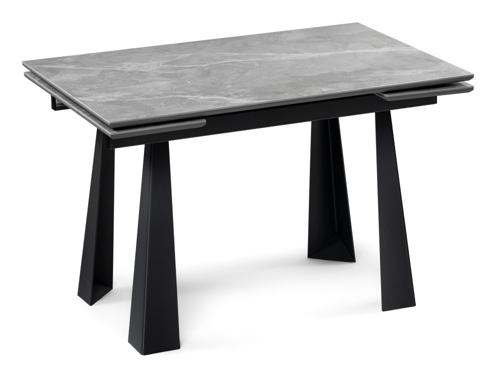 Бэйнбрук 120х80х76 серый мрамор / графит Стол деревянный Черный, Металл стол месси d860 мрамор графит со скосом серый металл