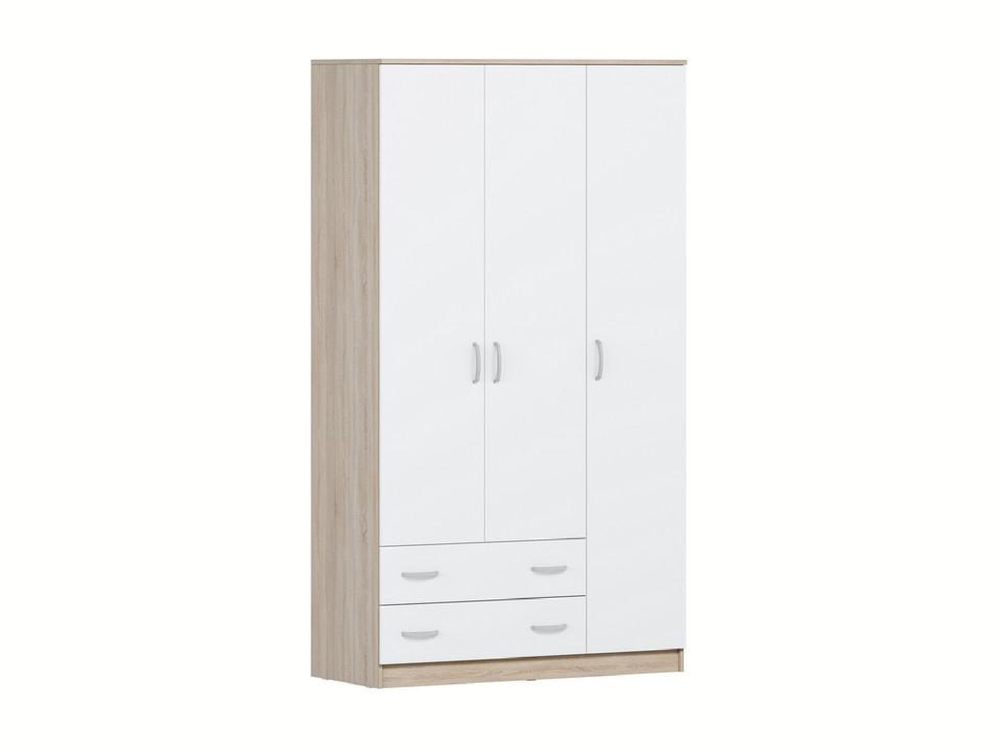 Шкаф Комфорт 10 (Дуб Сонома / белый) Бежевый, Белый, ЛДСП шкаф распашной 600 × 429 × 2087 мм цвет дуб сонома белый