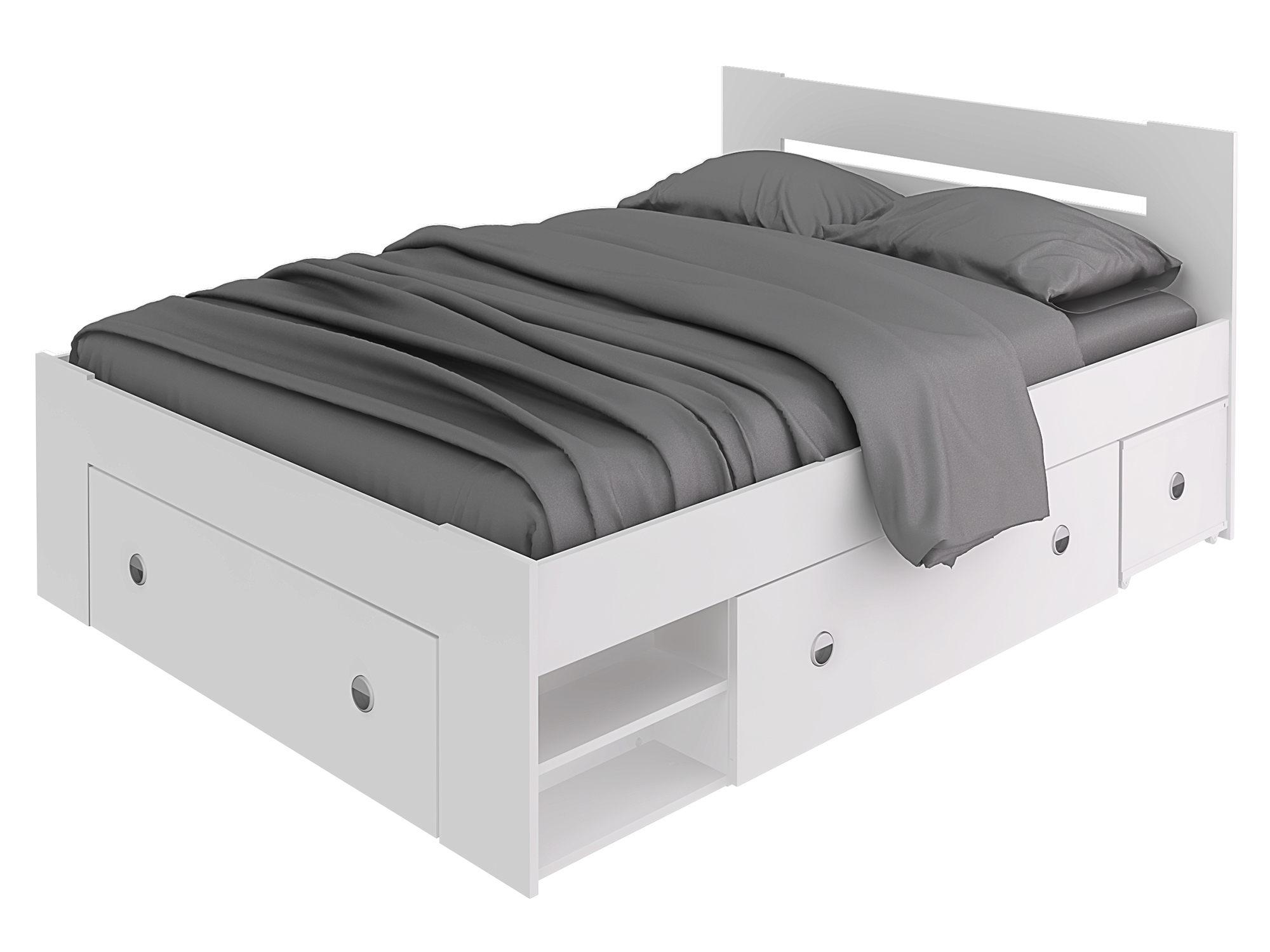 Кровать Хармони (140х190) Белый, ЛДСП цена и фото