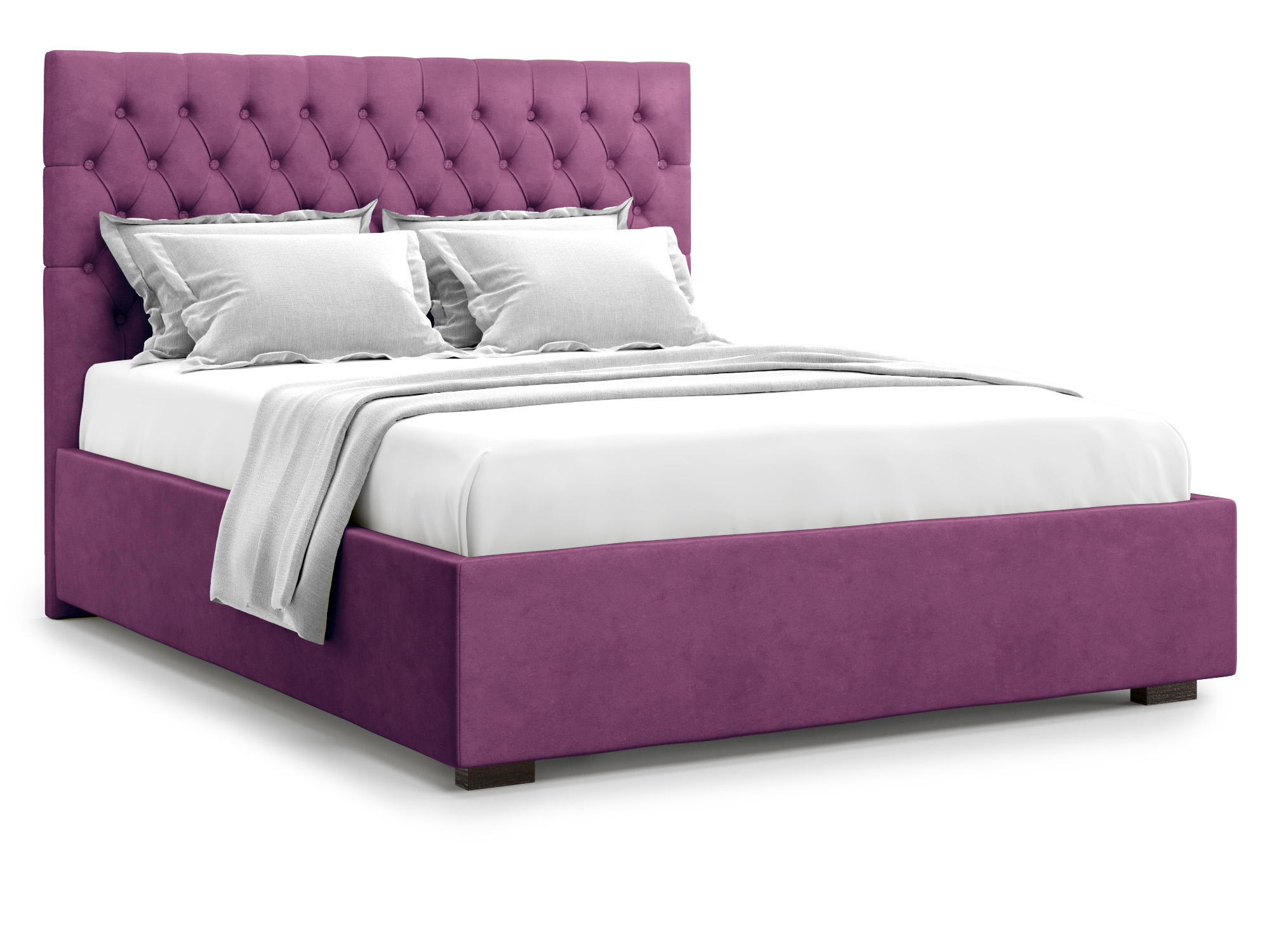 кровать с пм nemi 160х200 бежевый дсп Кровать с ПМ Nemi (160х200) Фиолетовый, ДСП