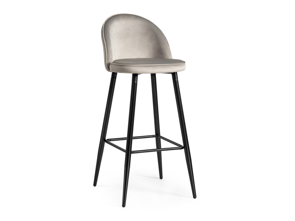 цена Dodo 1 light grey with edging / black Барный стул Gray, Окрашенный металл