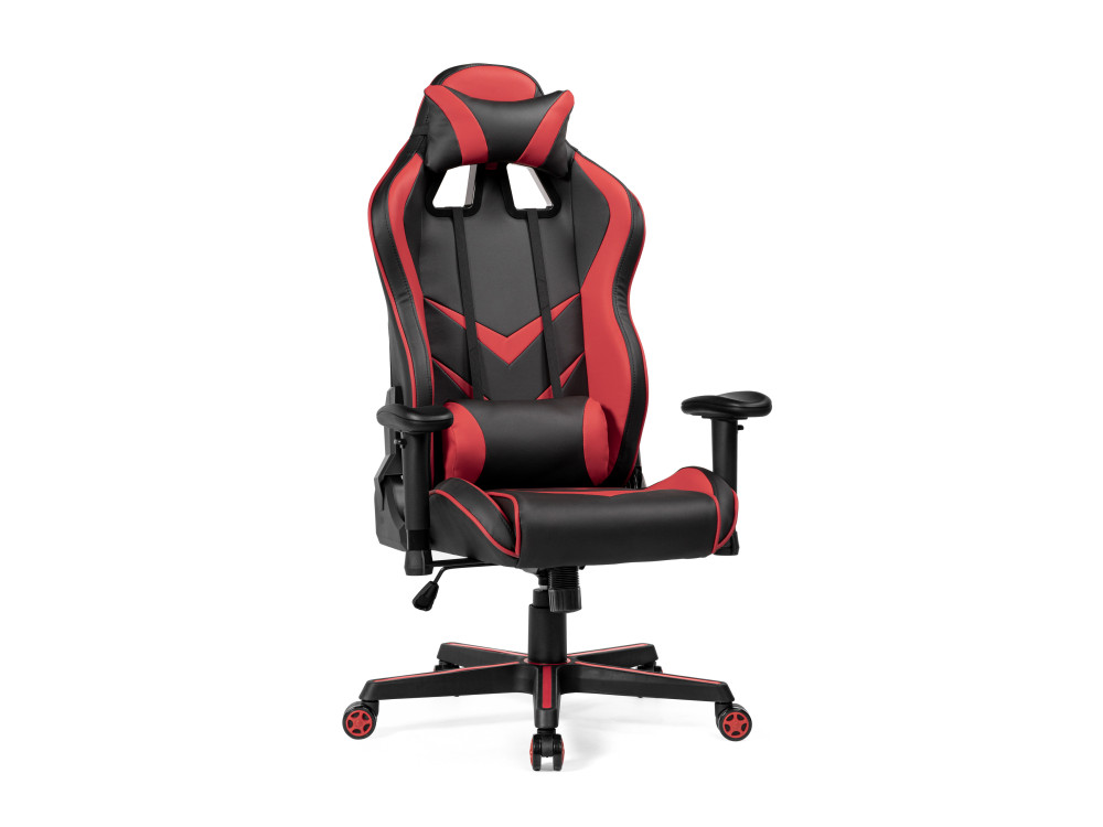 Racer черное / красное Компьютерное кресло MebelVia Черный, Красный, Искусственная кожа, Пластик racer черное желтое компьютерное кресло черный пластик
