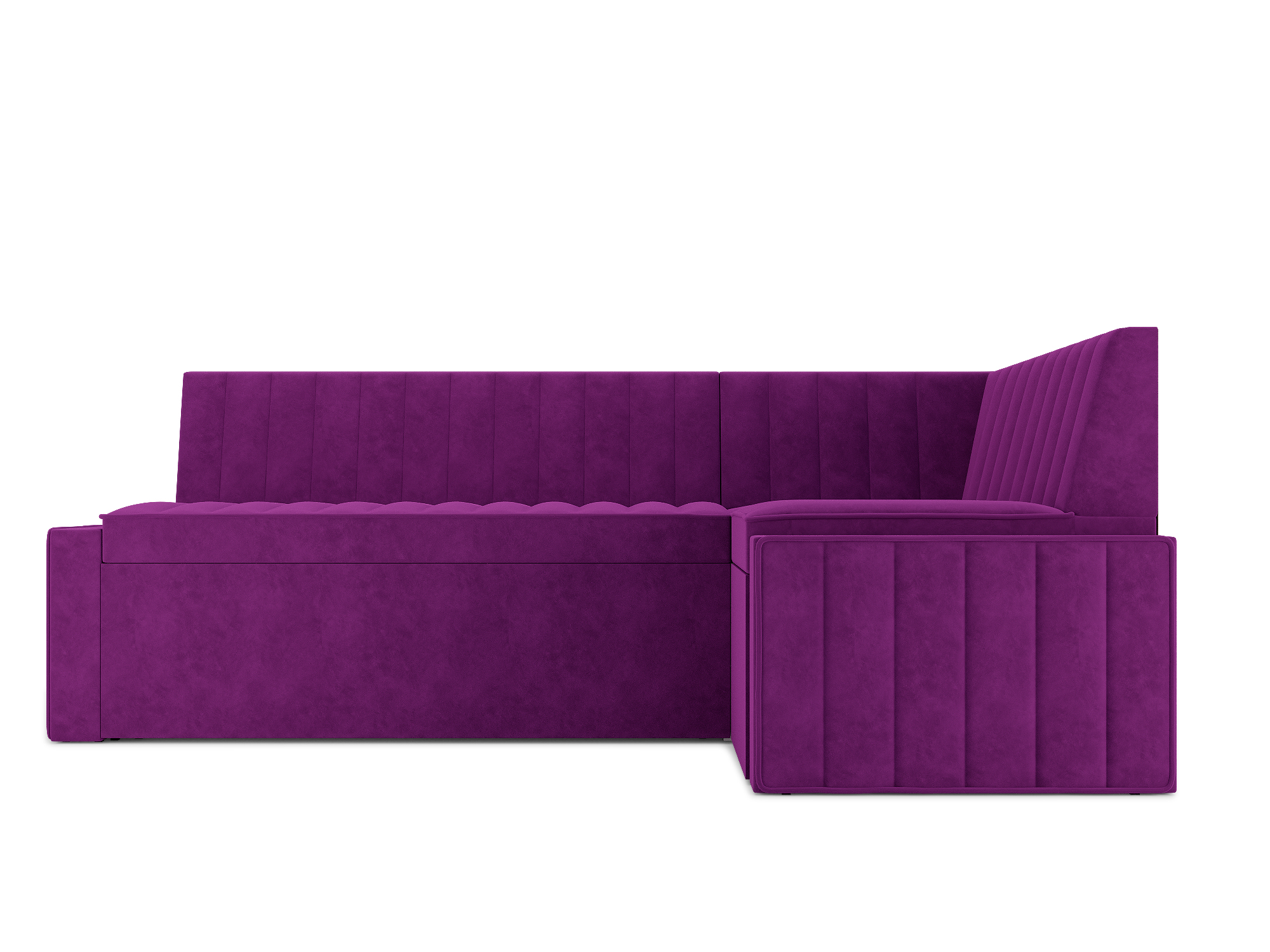 Кухонный угловой диван Версаль Правый (90х170) , Белый, ЛДСП, Брус сосны угловой диван версаль правый mebelvia фиолетовый микровельвет дсп брус фанера