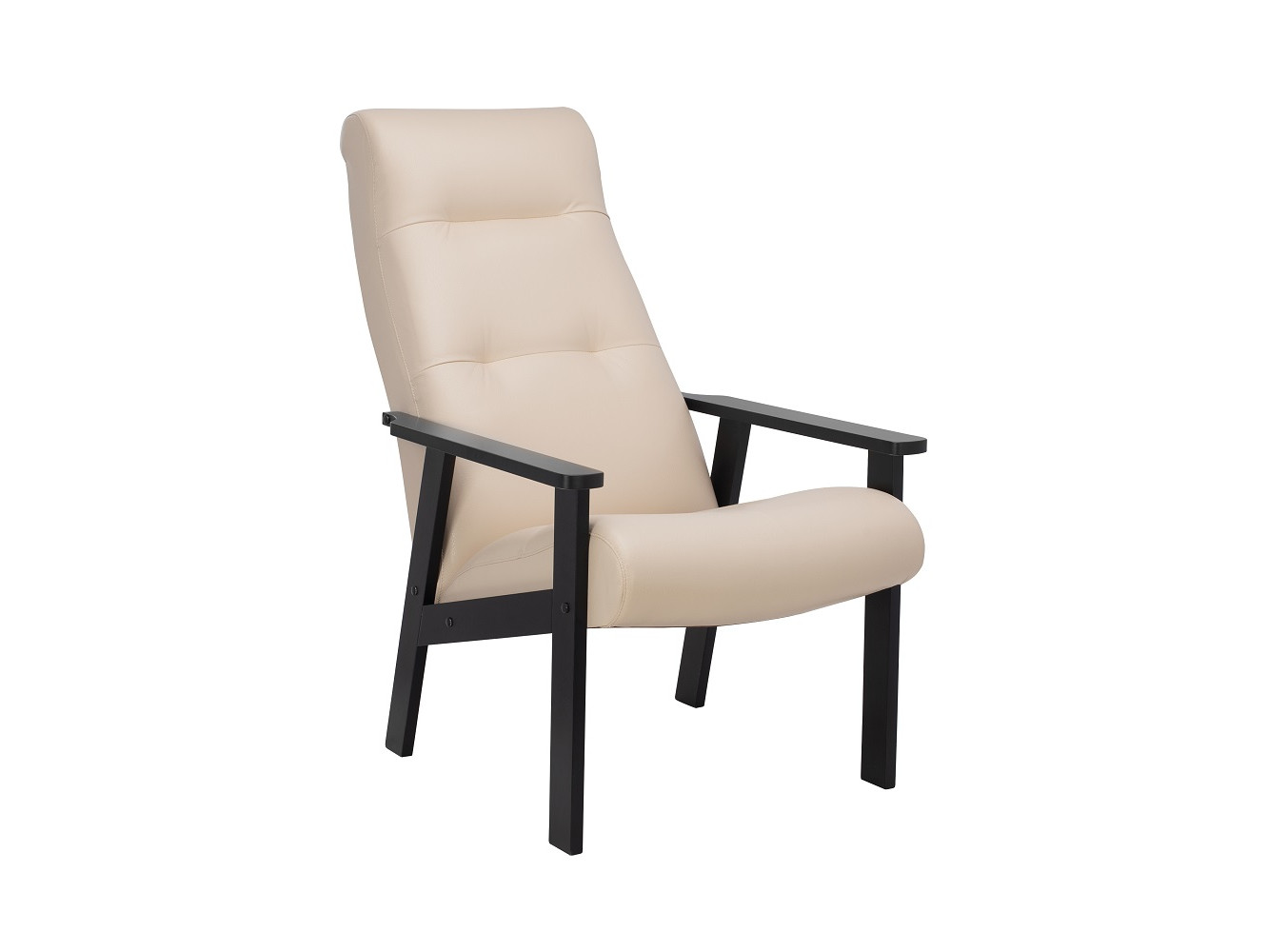 кресло для отдыха модель 61 mebelvia mango 002 экокожа берёзовая фанера Кресло Leset Retro MebelVia Polaris Beige, Экокожа, Берёзовая фанера