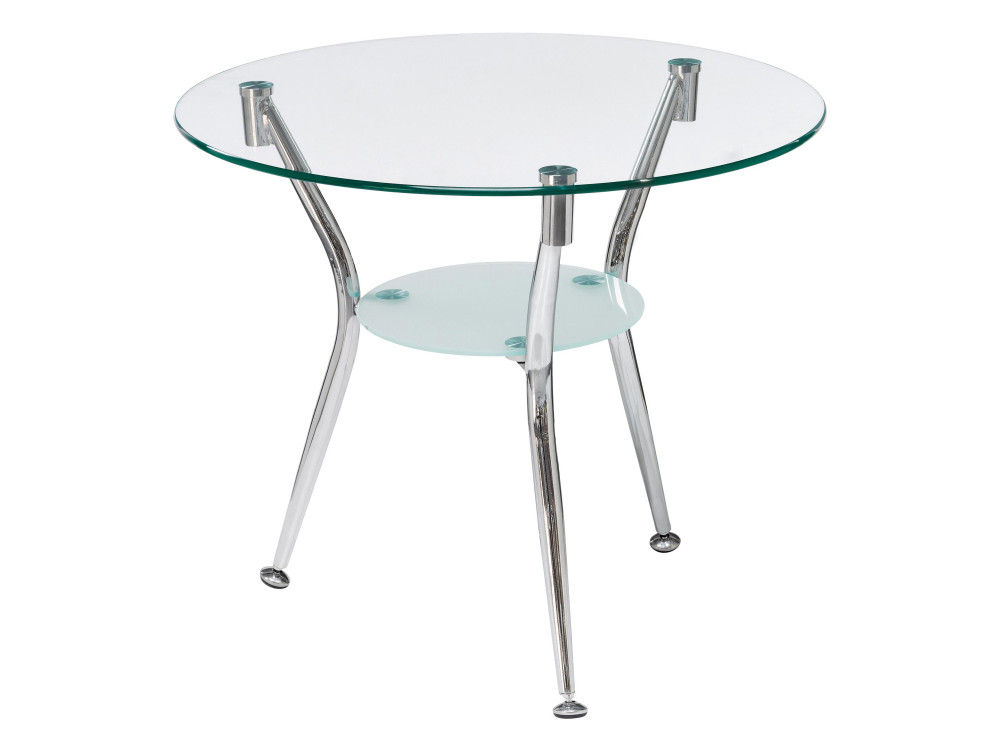 Round Журнальный стол Серый, Хромированный металл kurt 80 стол стеклянный хромированный металл каркас хромированный
