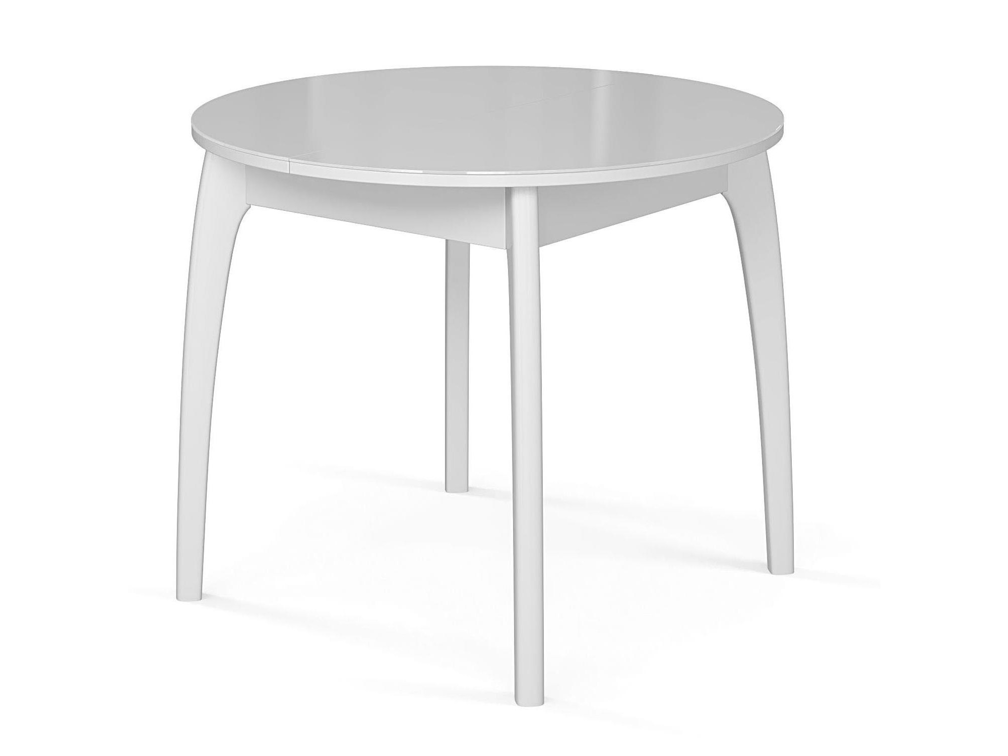 Стол DikLine М46 белый/стекло белое Cтекло белое, Стекло стол dikline м15 венге стекло бежевое белый стекло