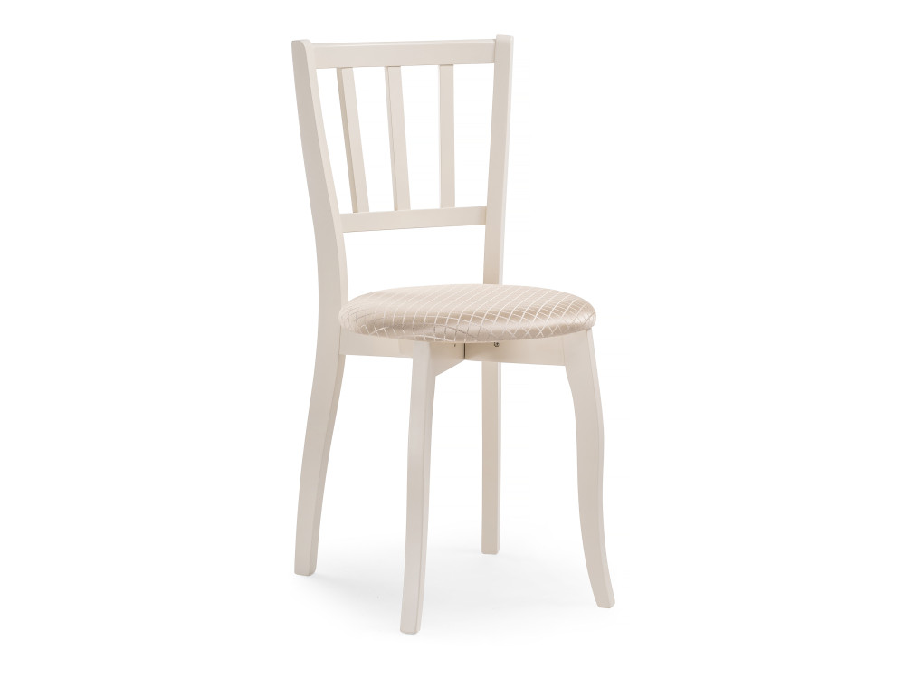 айра серый белый стул деревянный белый массив березы Айра молочный / ромб Стул деревянный Бежевый, Массив Березы