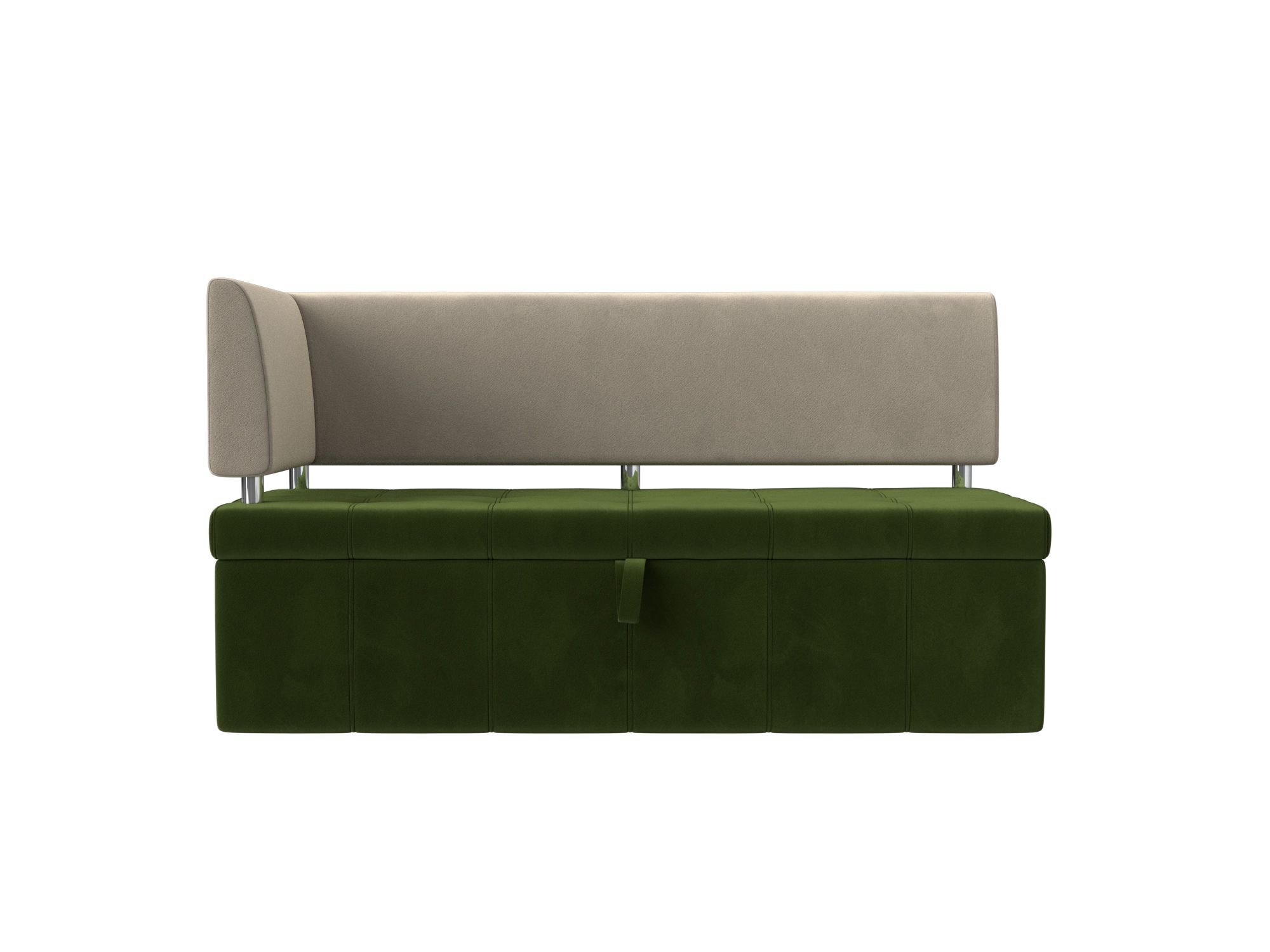 Кухонный угловой диван Стоун Левый Зеленый, Бежевый, ЛДСП кухонный угловой диван деметра зеленый микровельвет левый