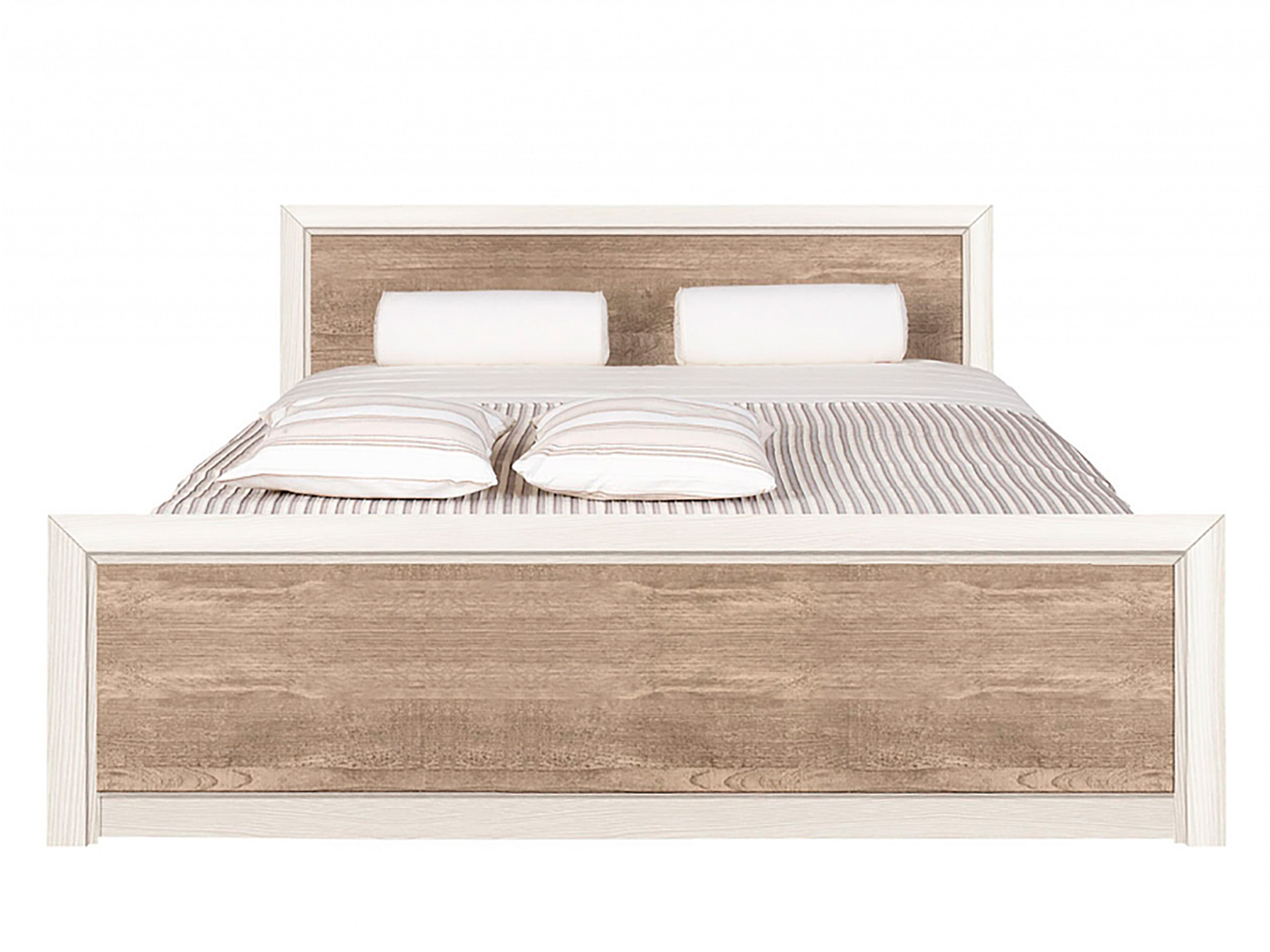 Кровать Коен (160x200) Сосна натуральная, Бежевый, ЛДСП кровать коен 160x200 штрокс темный коричневый лдсп