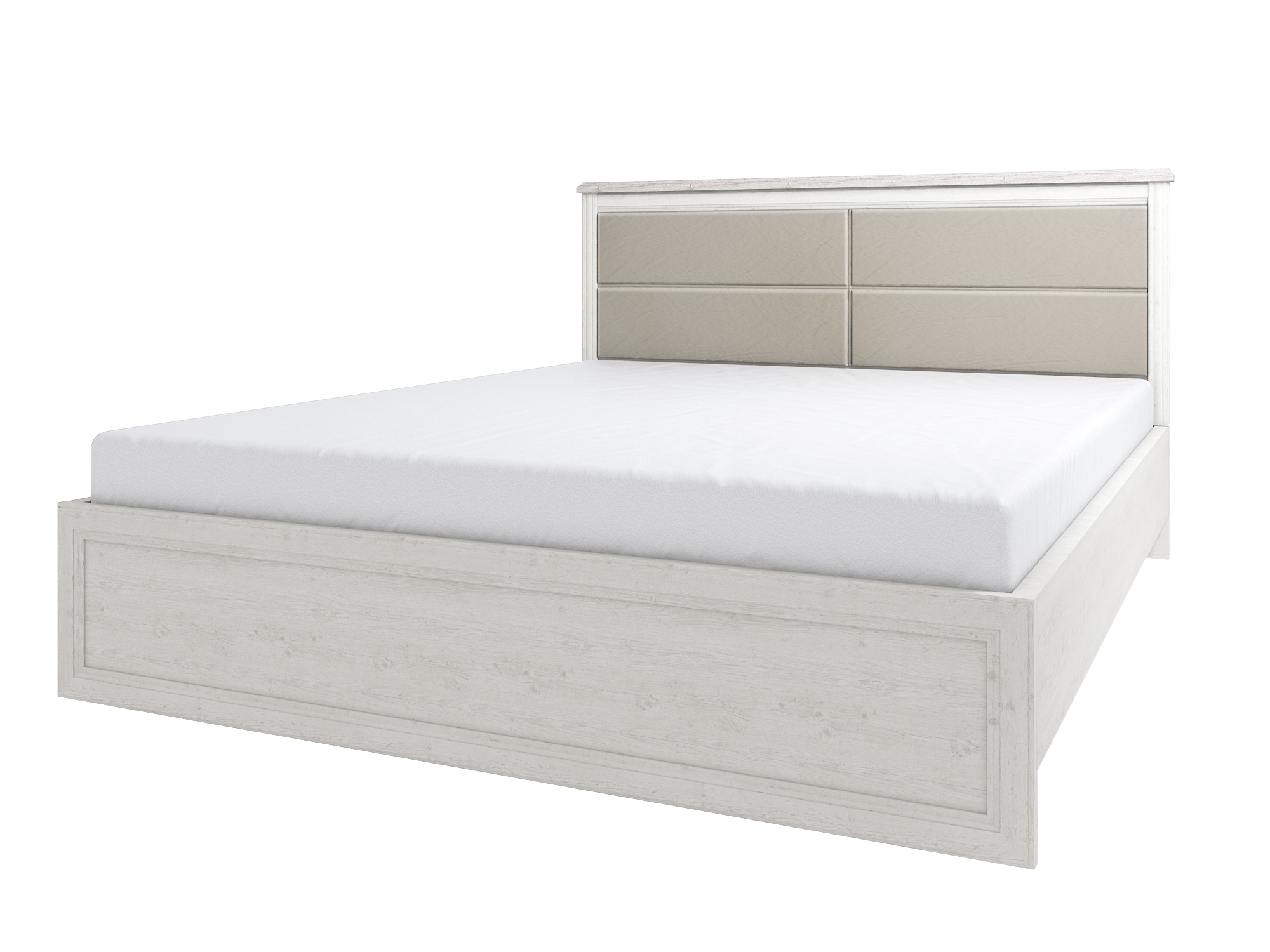 Кровать с ПМ и мягким элементом Monako (160x200) Сосна Винтаж, , ЛДСП