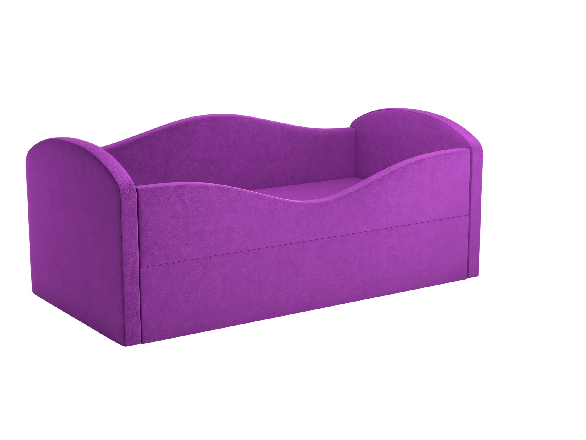 Детская кровать Сказка (75х160) Фиолетовый, Массив, ЛДСП