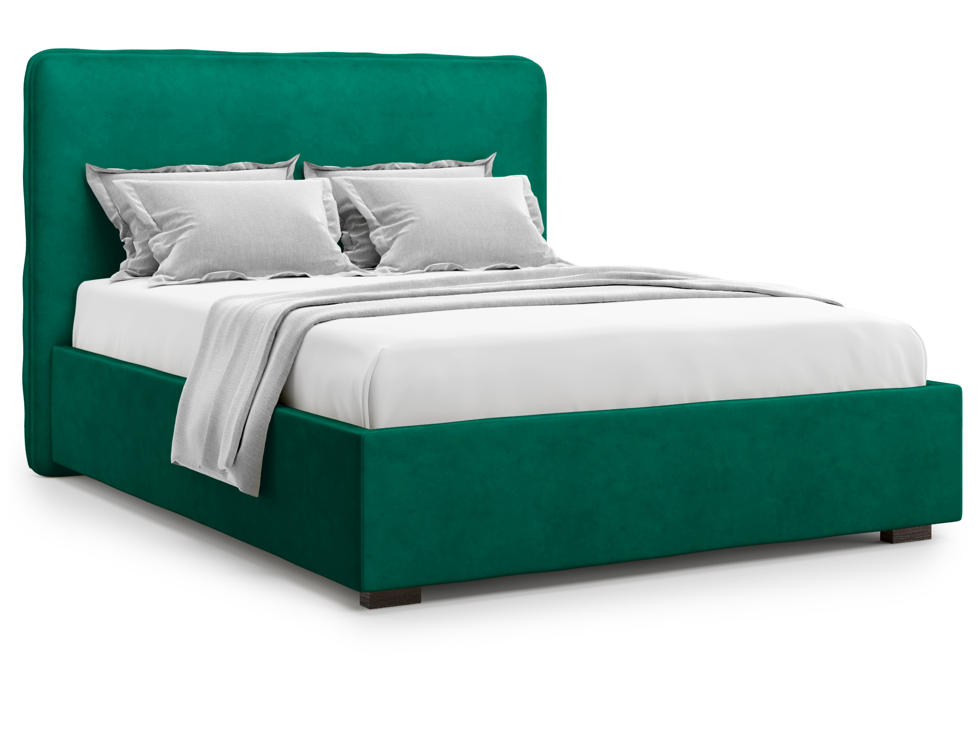 Кровать с ПМ Brachano (160х200) Зеленый, ДСП