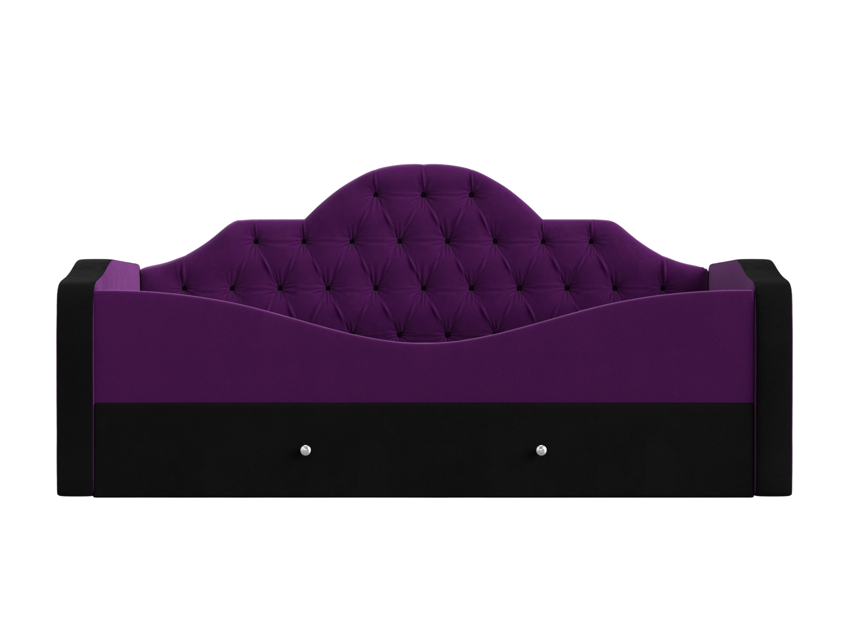 Детская кровать Скаут Фиолетовый, Черный, ЛДСП детская кровать артмебель скаут эко кожа белый черный