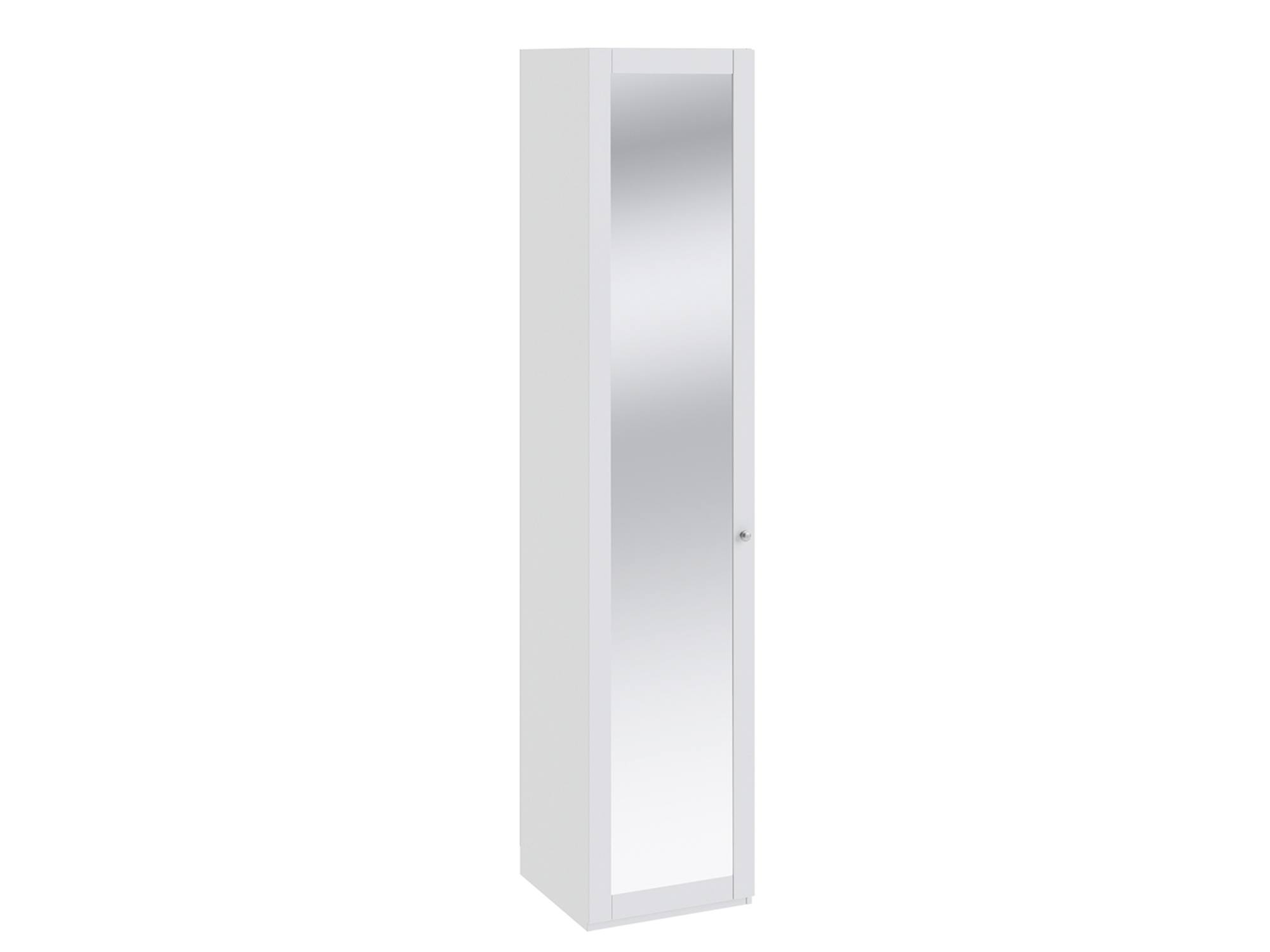 Шкаф для белья с зеркальной дверью Ривьера Белый, МДФ, Зеркало, ЛДСП, Кромка ABS