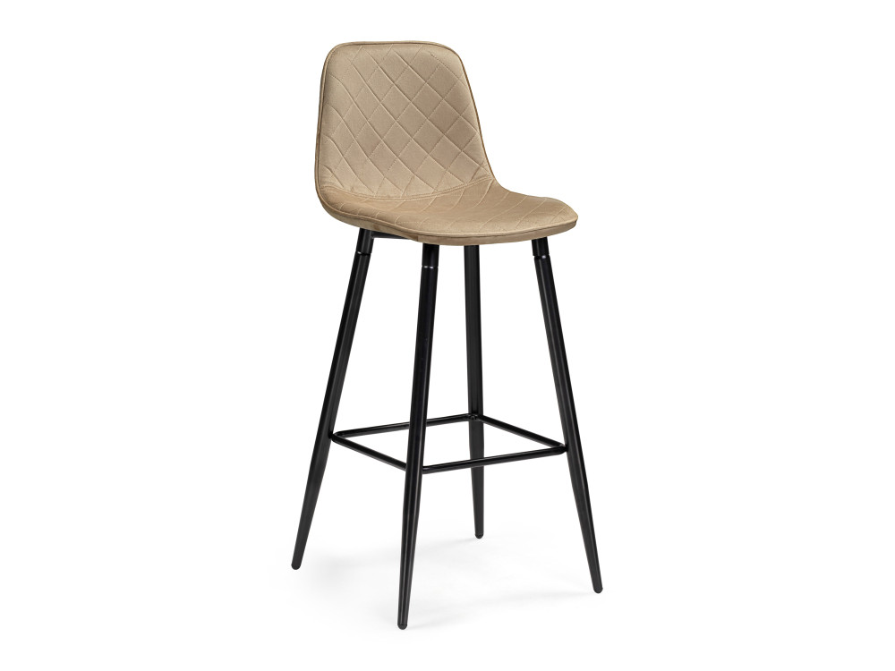 Capri dark beige/ black Барный стул Бежевый, Металл capri dark gray wood барный стул серый металл