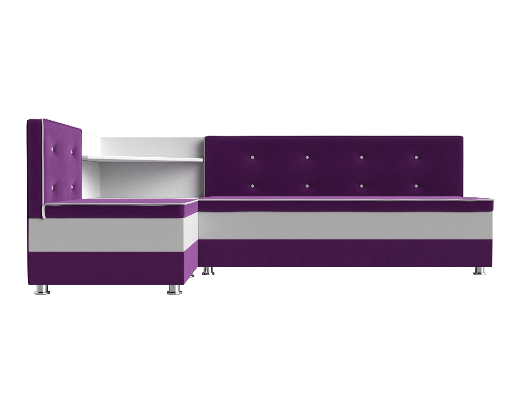 Кухонный диван Милан Левый Белый, Пластик кухонный диван лига диванов киото микровельвет фиолетовый 113084