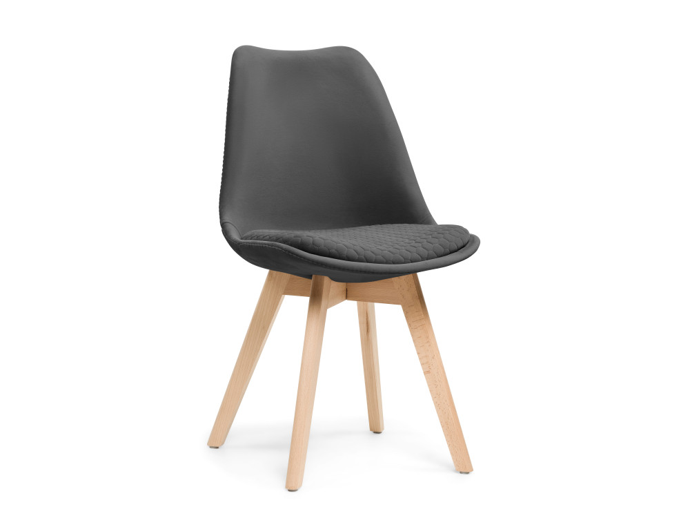 Bonuss dark gray / wood Стул деревянный серый, Массив бука rikon gray wood стул серый металл