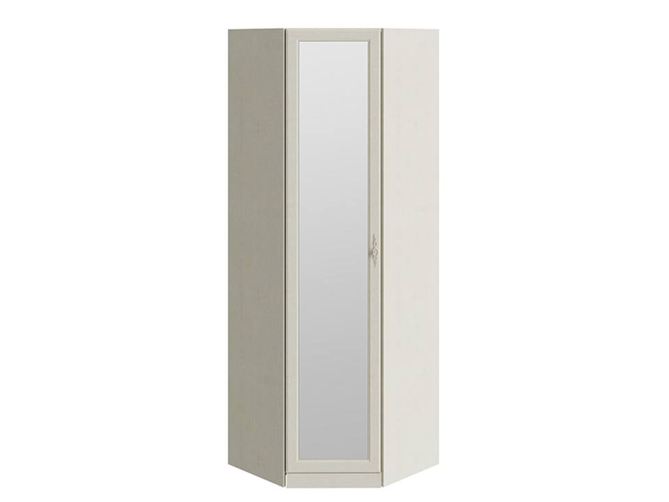 Шкаф угловой с зеркальной дверью Лючия Штрихлак, Белый, МДФ, Зеркало, ЛДСП шкаф для белья с 1 дверью лючия лючия