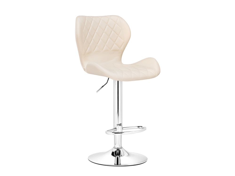 Porch chrome / beige Барный стул Серый, Металл porch белый хром барный стул серый хромированный металл