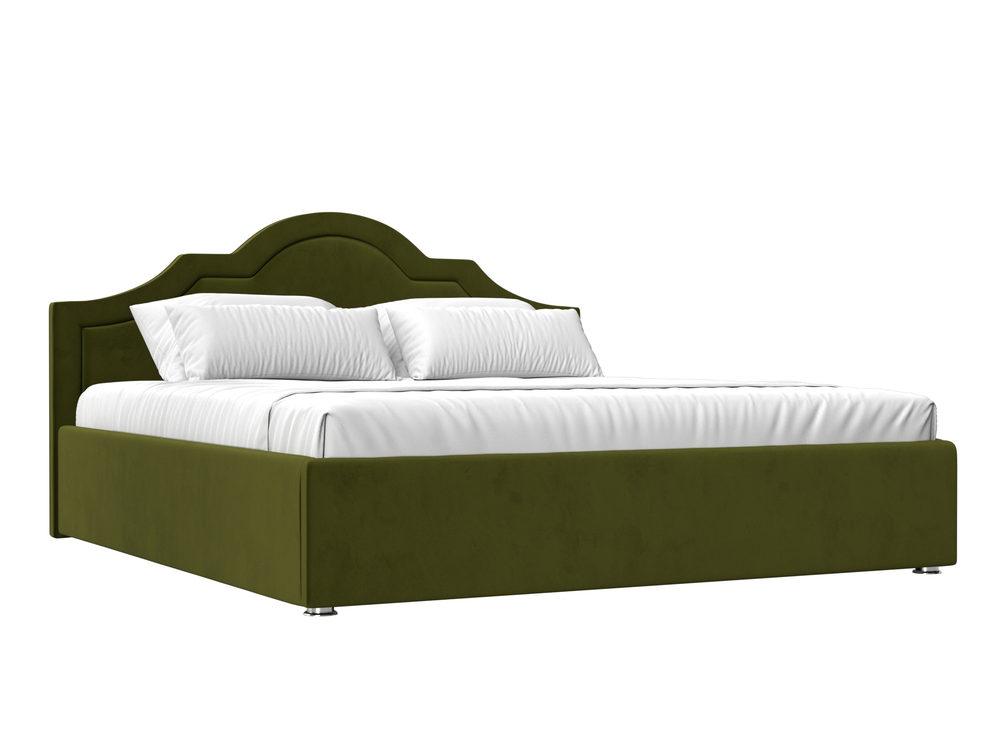 Кровать Афина (160х200) Зеленый, ЛДСП кровать афина 200 фиолетовый микровельвет
