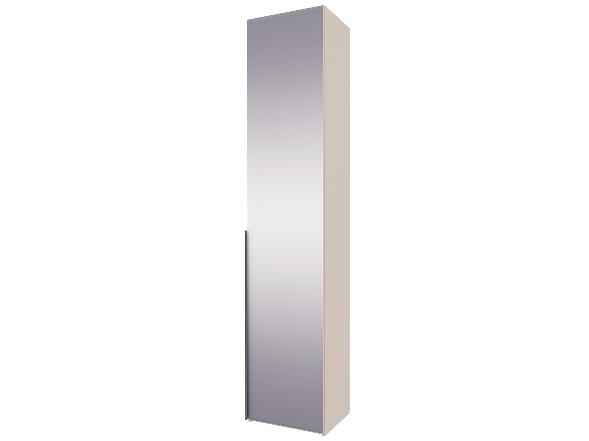 Шкаф 1-дверный с зеркалом Лаура 10 Кашемир серый, Зеркало, ЛДСП