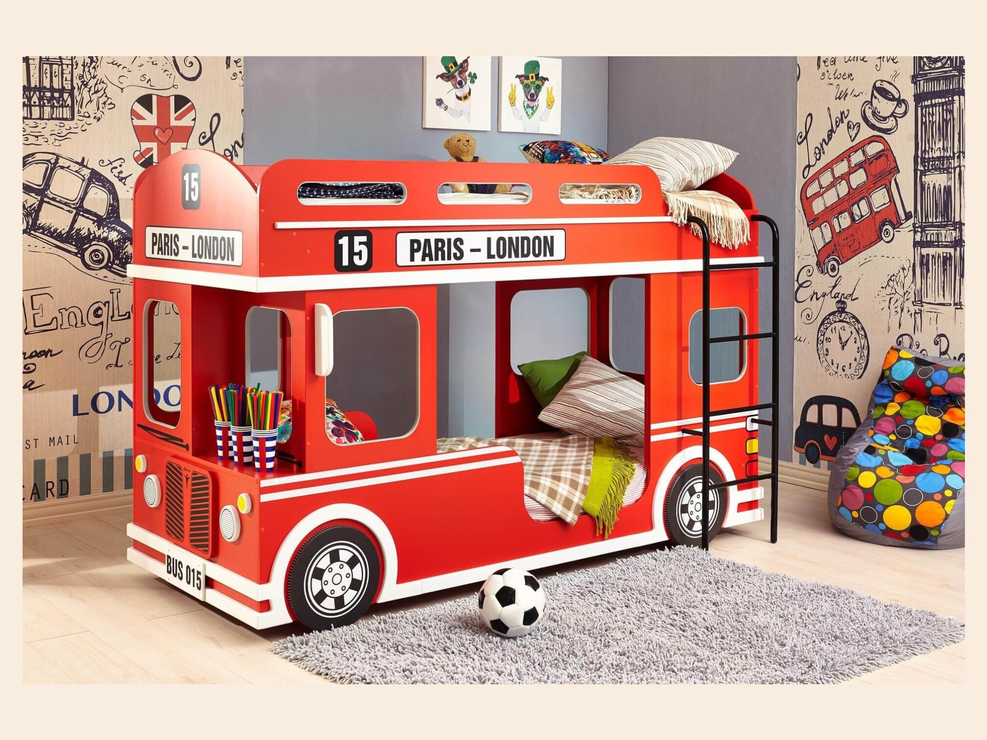 London BUS Кровать двухъярусная (Красный тип 2) printio лонгслив london bus