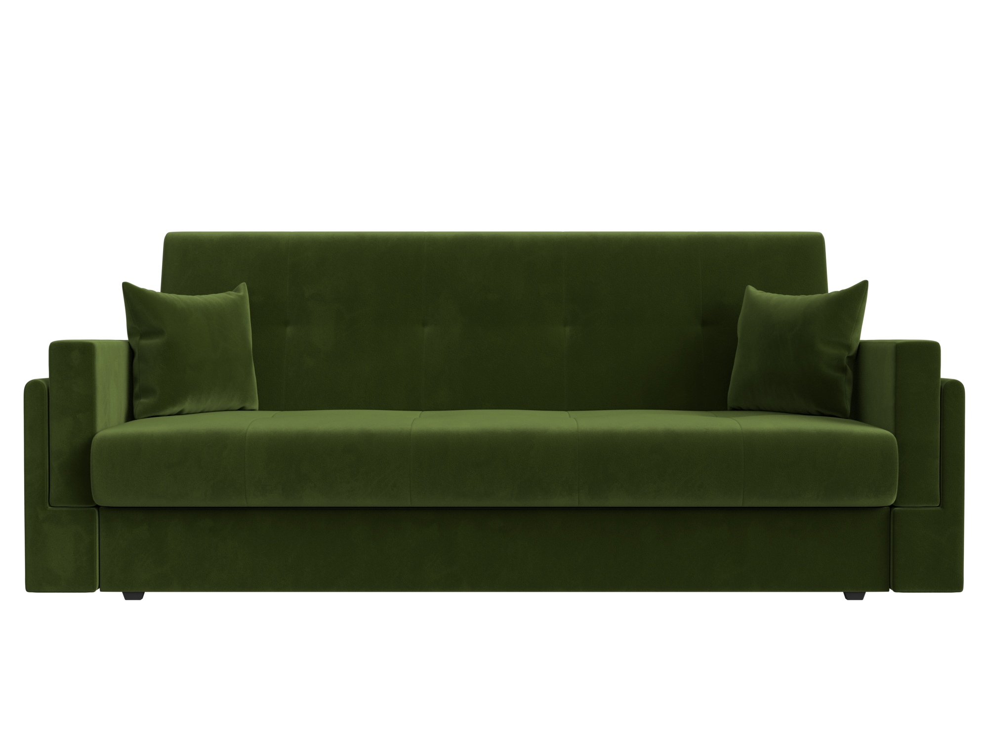 Диван Лига-015 MebelVia Зеленый, Микровельвет, ЛДСП, Рейка прямой диван лига диванов брион микровельвет зеленый подушки бежевые