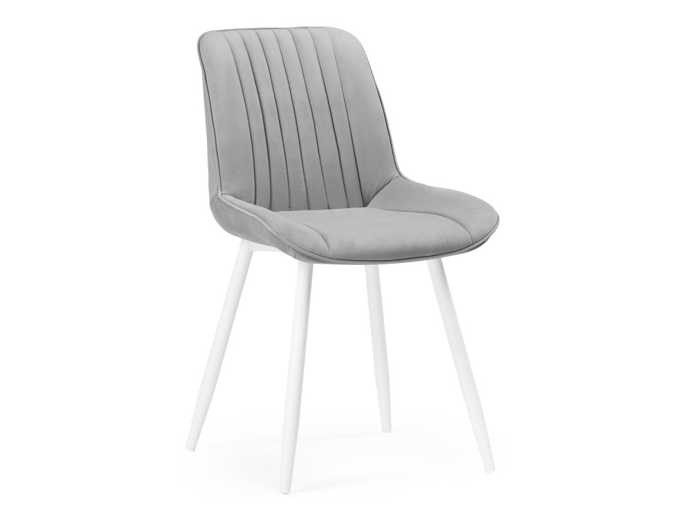 Седа светло-серый / белый Стул Белый, Окрашенный металл стул меган светло серый белый ромб